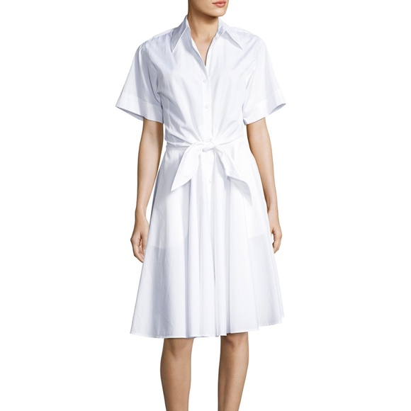 Diane Von Furstenberg Dresses & Skirts - Diane Von Furstenberg Cotton Tie-Front Shirtdress